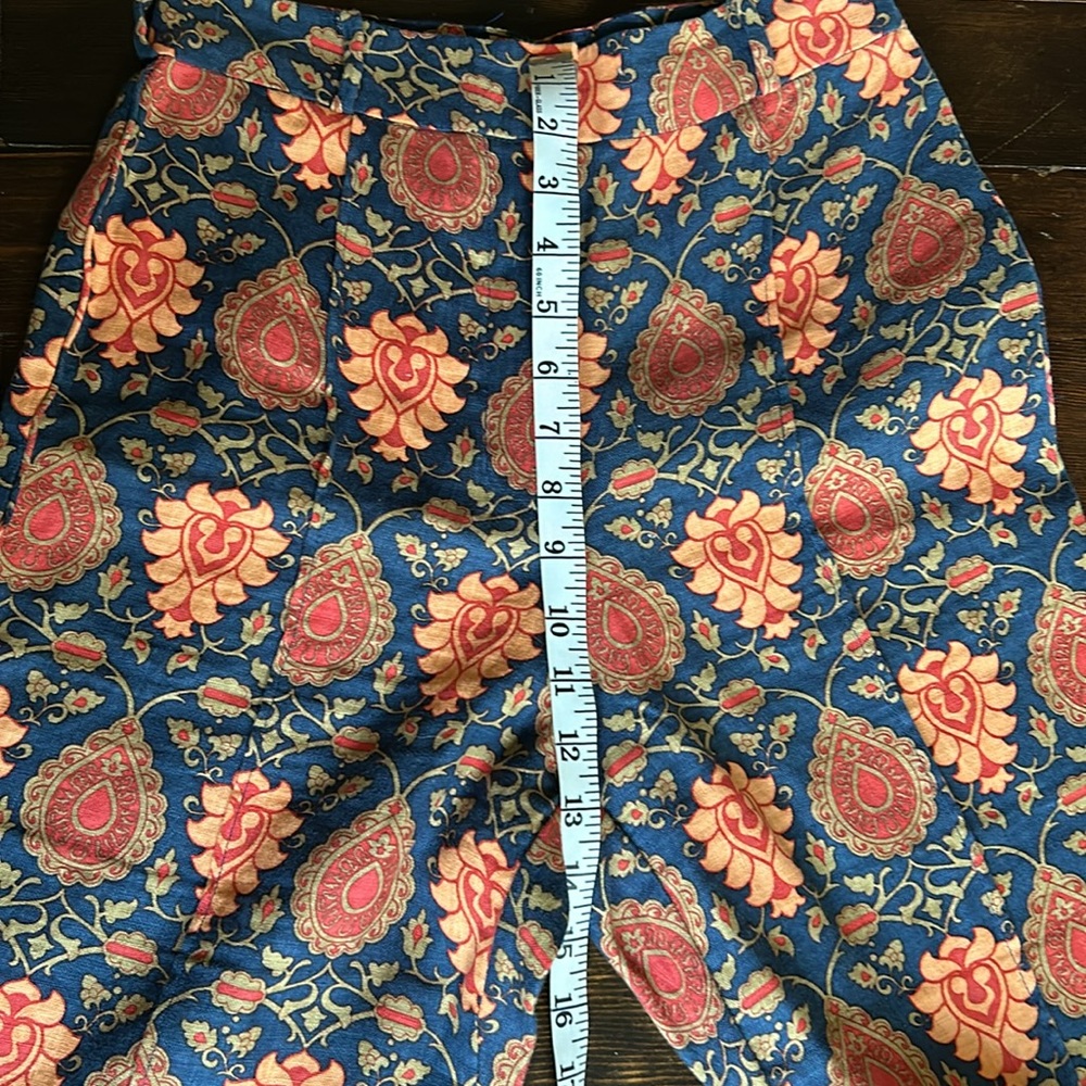 Chasing Unicorns Black Floral Wide-Leg Pants with Orange Print - Picture 7 of 11